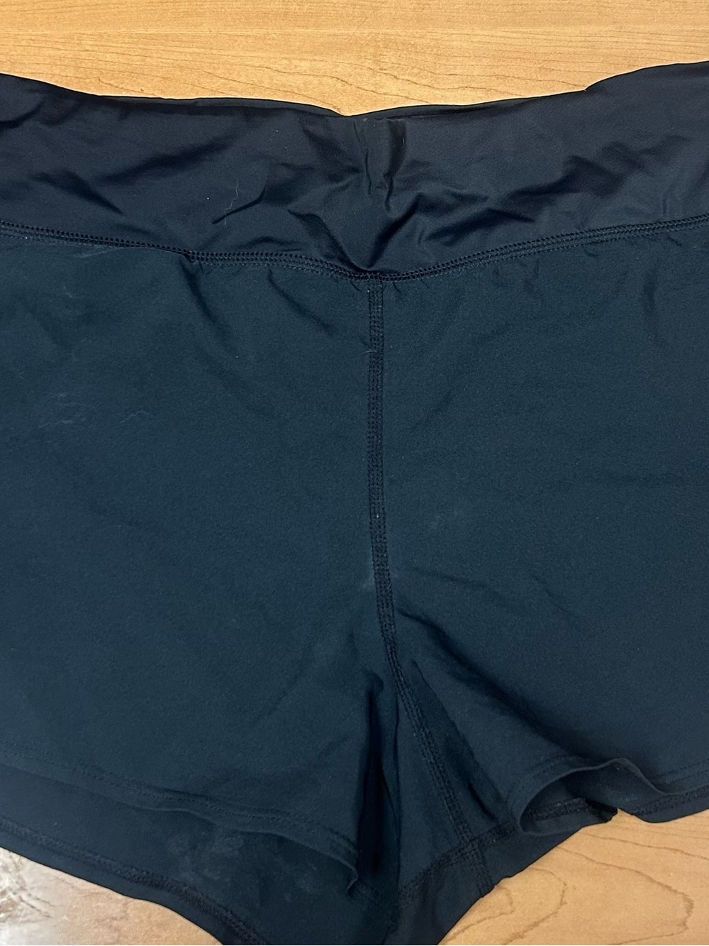 Title Nine Black Athletic Stretch Shorts size large with inner brief - Picture 4 of 10